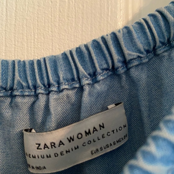 Zara Dress Light Denim Dress Small - Picture 3 of 3